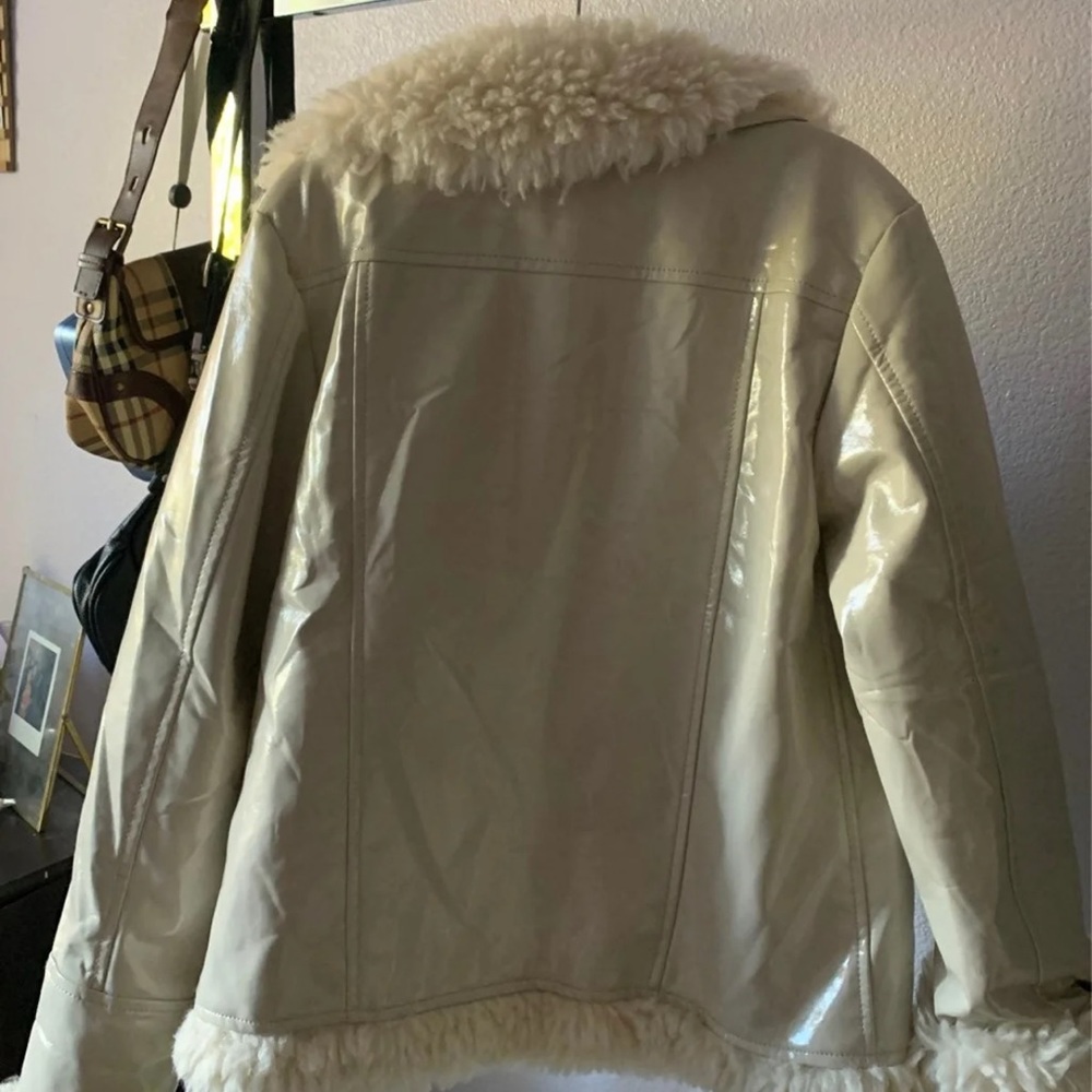 Zara Cream Patent jacket - Picture 2 of 4